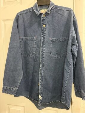 Vintage Jordin Men’s M 100% cotton Denim shirt blue 80s 90s Taiwán
